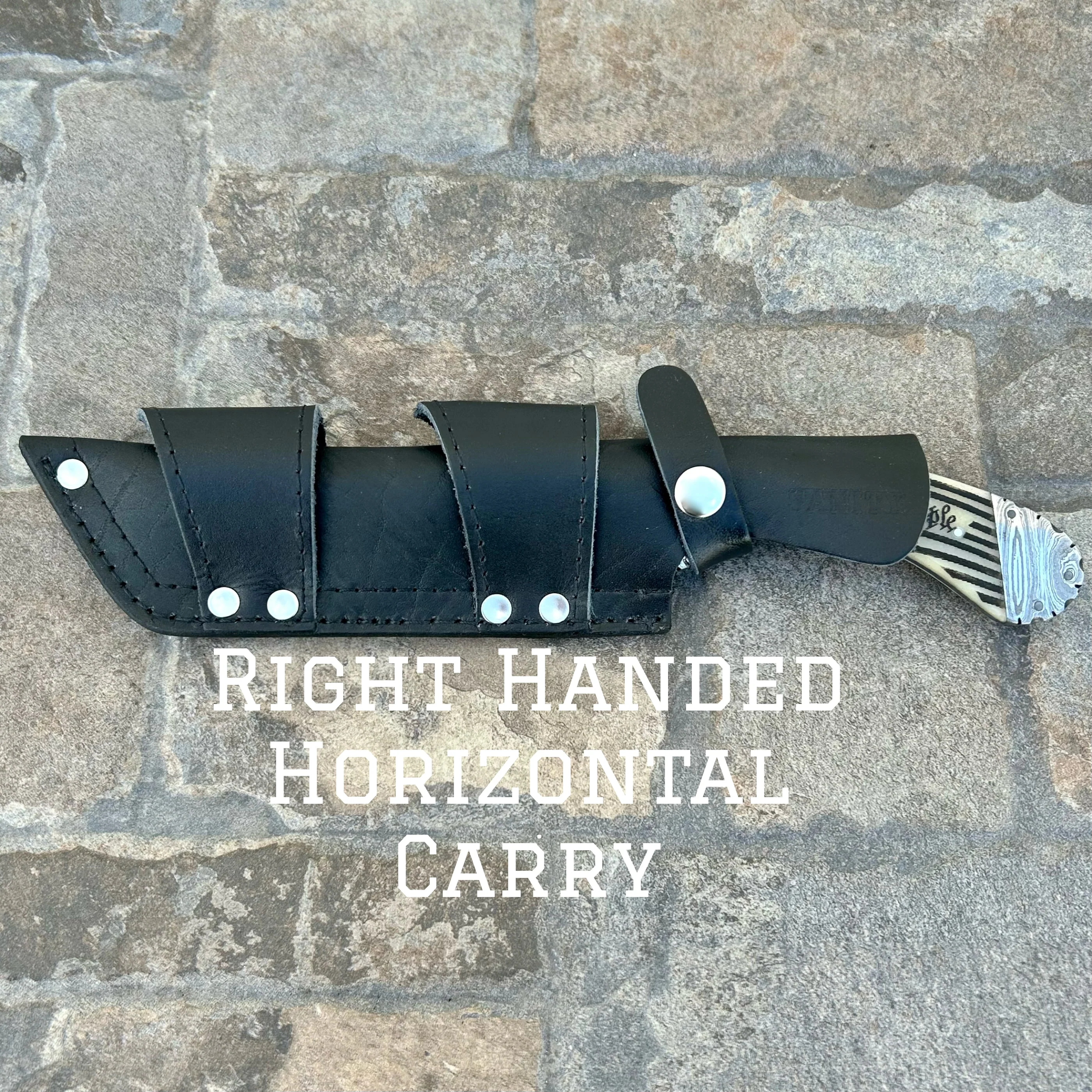 11” Doc Holiday - Bone - Damascus - Horizontal & Vertical Carry - DOC2 - Image 3