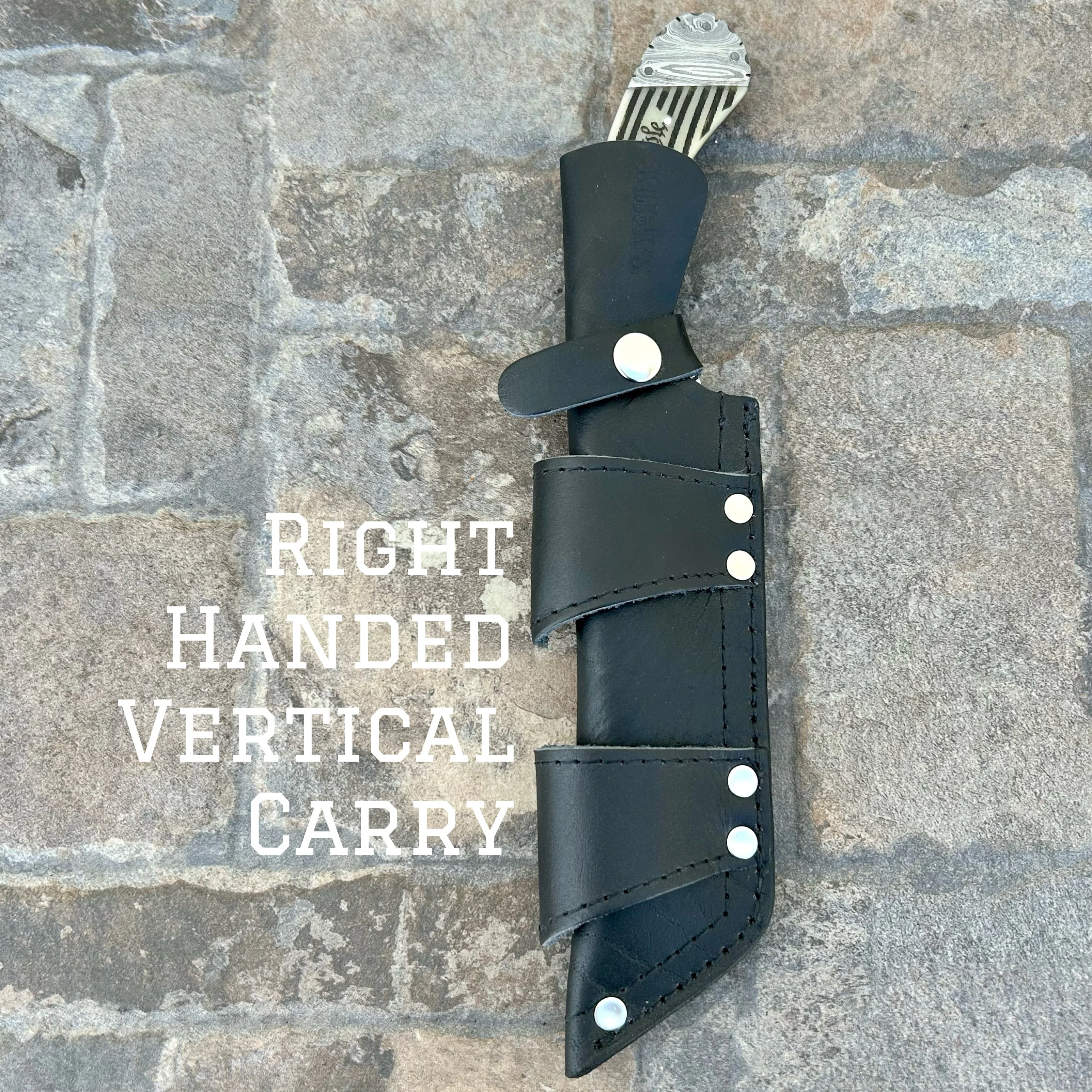 11” Doc Holiday - Bone - Damascus - Horizontal & Vertical Carry - DOC2 - Image 7