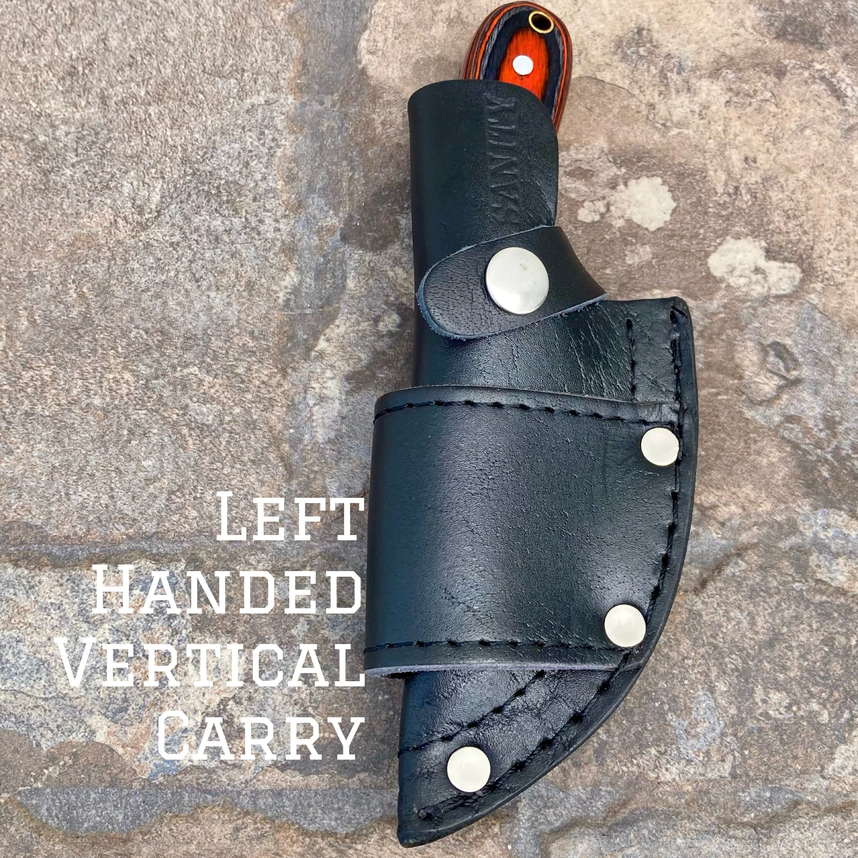 7” Jesse James -  Orange & Black Wood - D2 Steel - Horizontal & Vertical Carry - JJ009 - Image 6