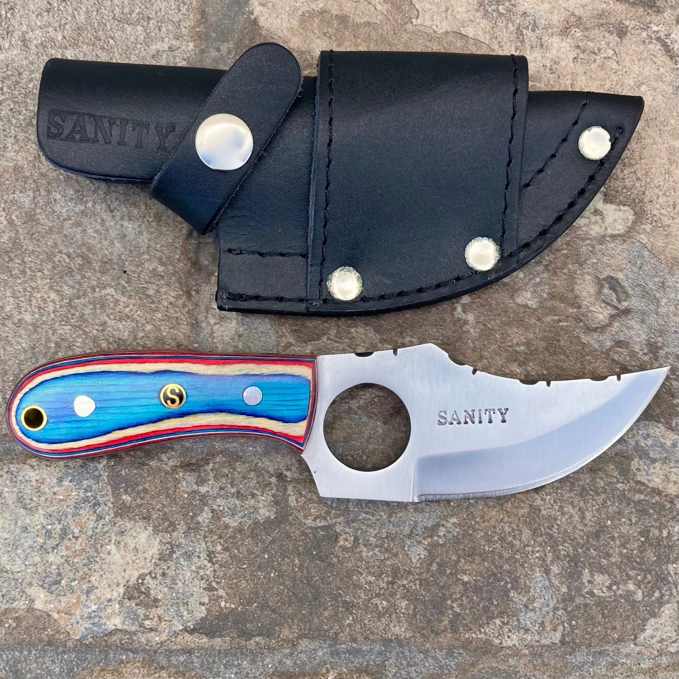 7” Jesse James - Red/White/Blue Wood - D2 Steel - Horizontal & Vertical Carry - JJ016 - Image 7