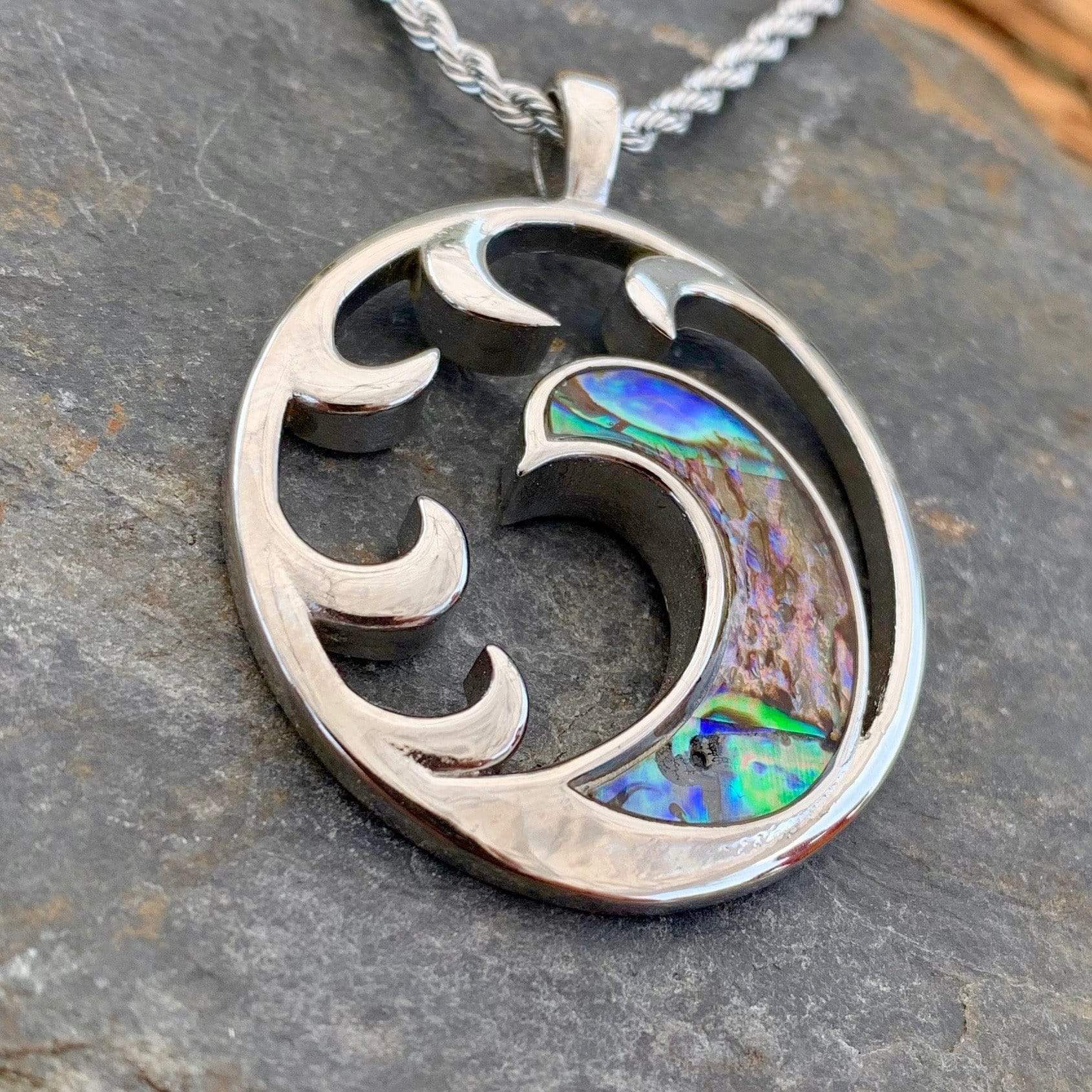 Sea Shell - Wave Pendant - Rope Necklace - SK2562 - Image 3