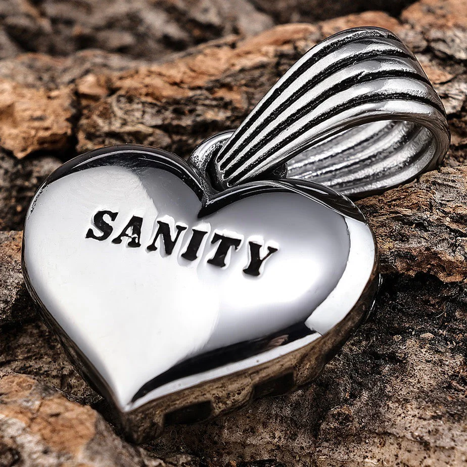 American Flag Heart - 3D Stainless - Pendant - Rope Necklace or Omega - 303 - Image 3