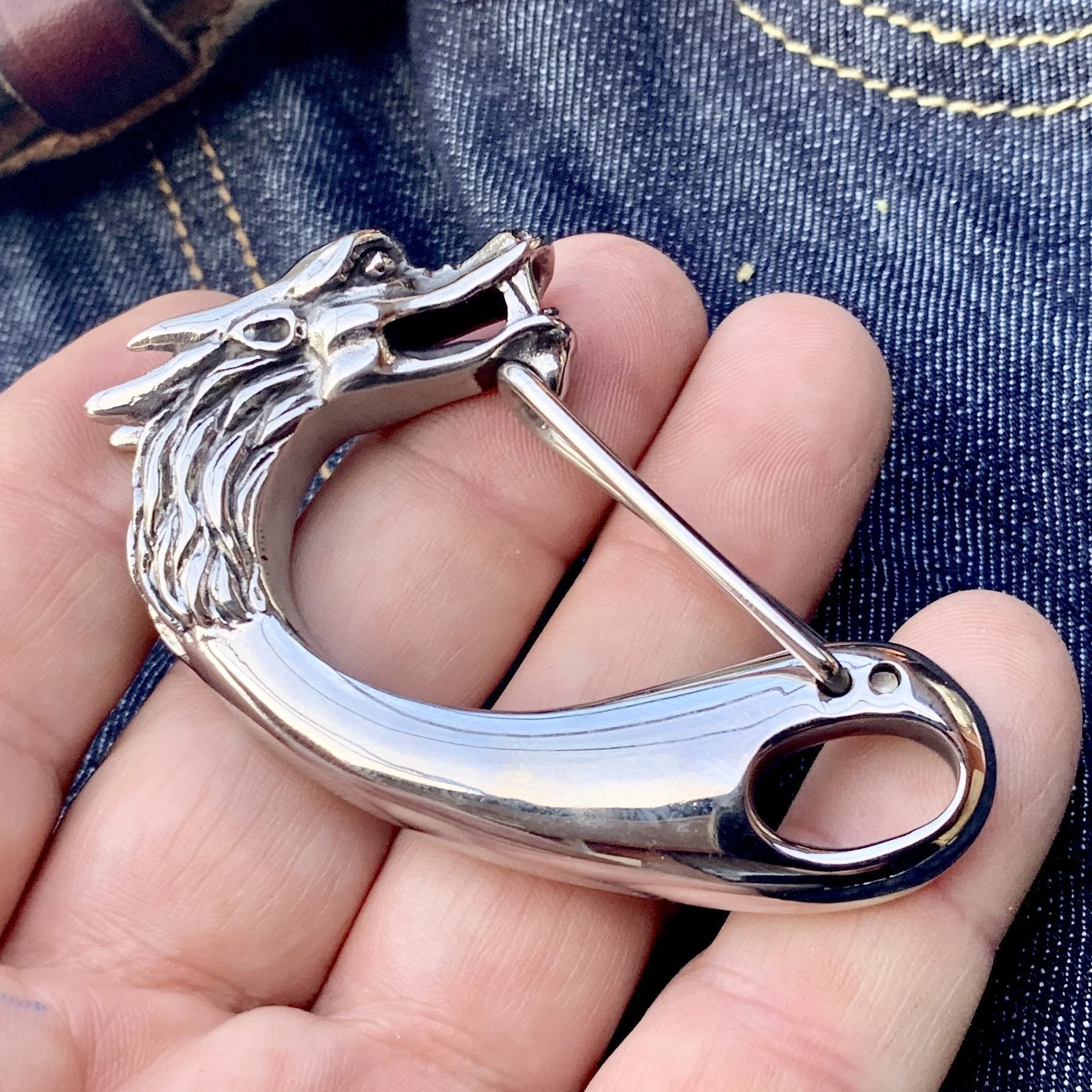 Belt Clip / Clasp - Dragon - Polished - Upgrade Your Wallet / Key Chain - WCC-07 - Image 3