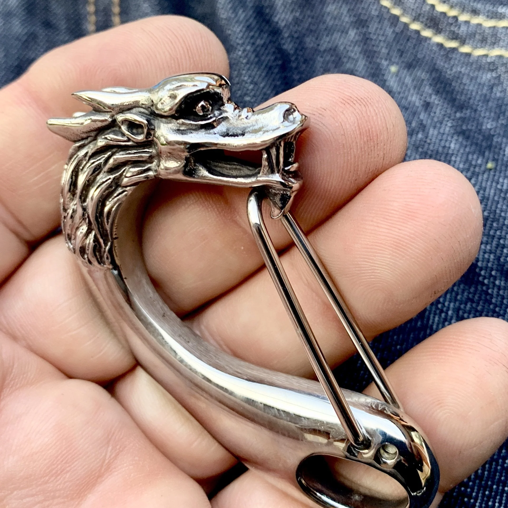 Belt Clip / Clasp - Dragon - Polished - Upgrade Your Wallet / Key Chain - WCC-07 - Image 4