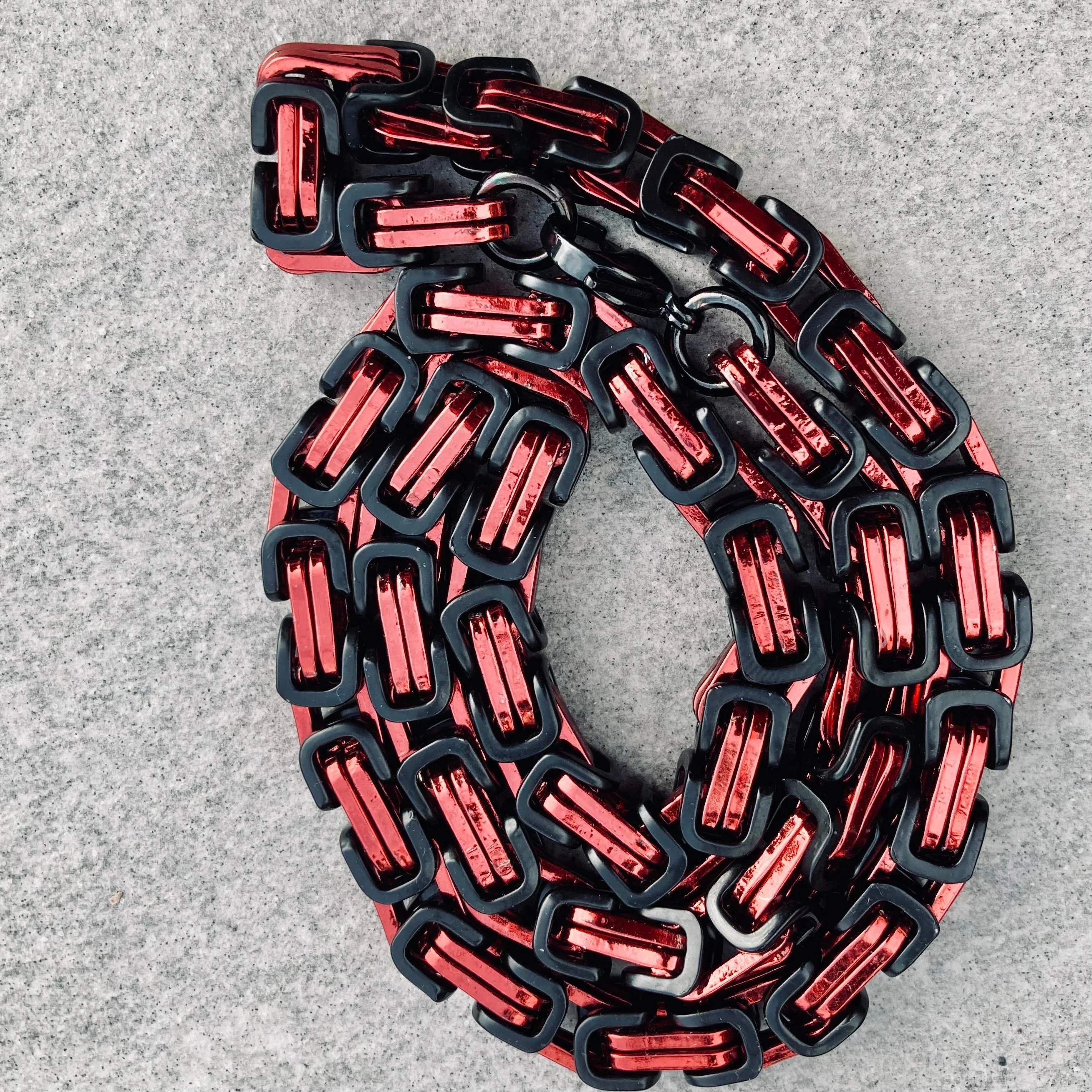 Daytona Necklace - Red & Black - Deluxe - 1/4 inch wide - Image 3