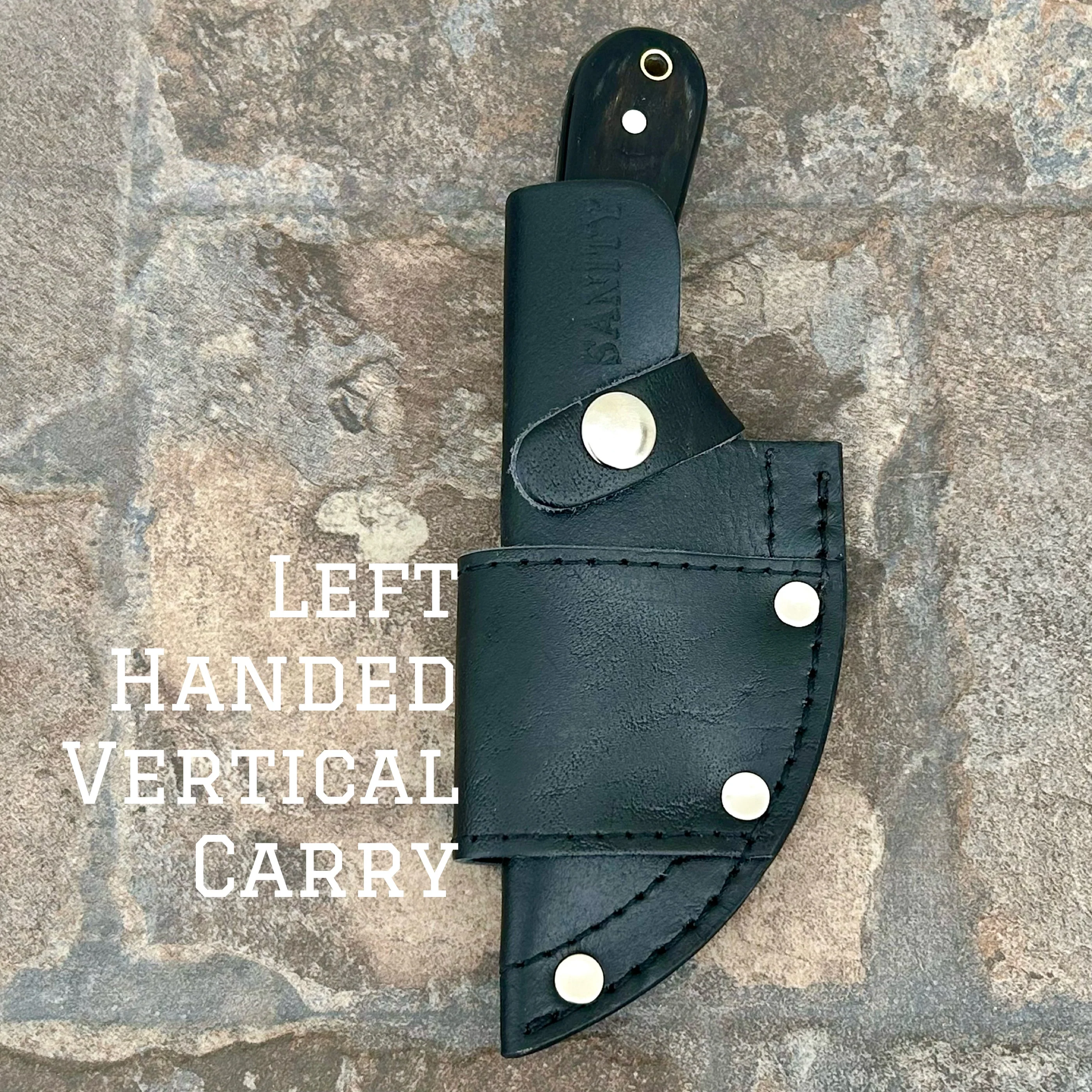 7” Jesse James - Buffalo Horn - Damascus - Horizontal & Vertical Carry - JJ001 - Image 6