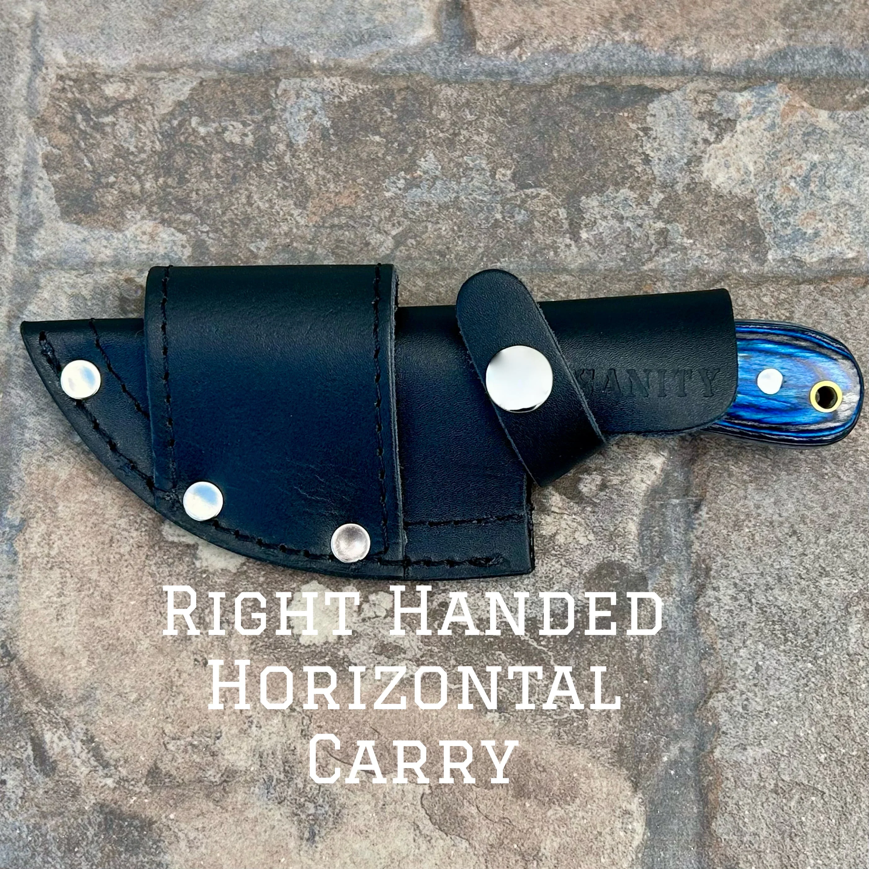 7” Jesse James -  Blue & Black Wood - D2 Steel - Horizontal & Vertical Carry - JJ005 - Image 3
