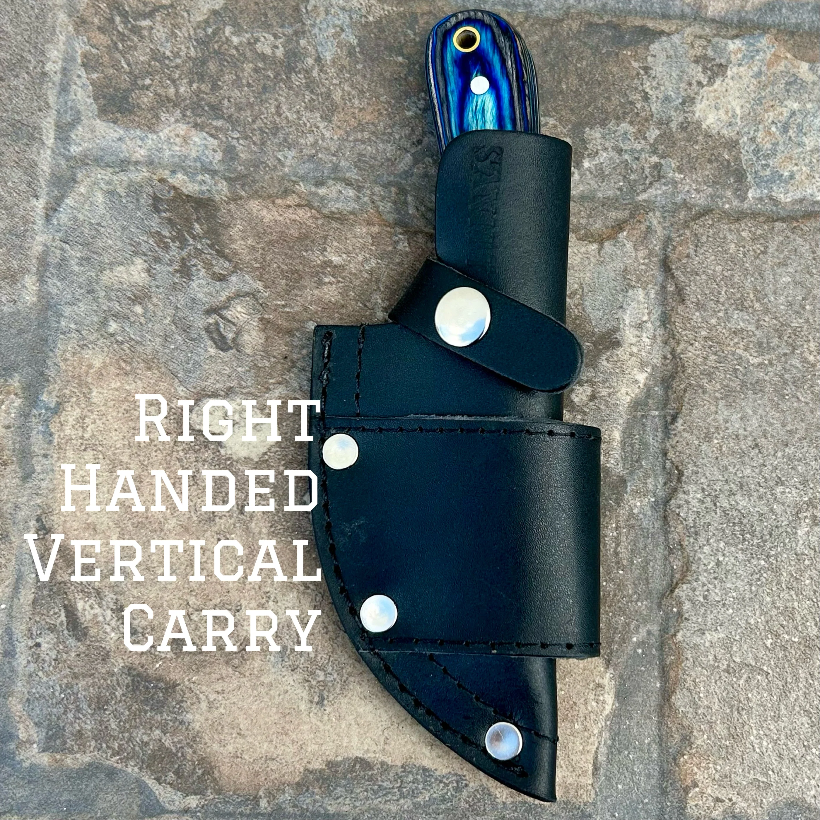 7” Jesse James -  Blue & Black Wood - D2 Steel - Horizontal & Vertical Carry - JJ005 - Image 5