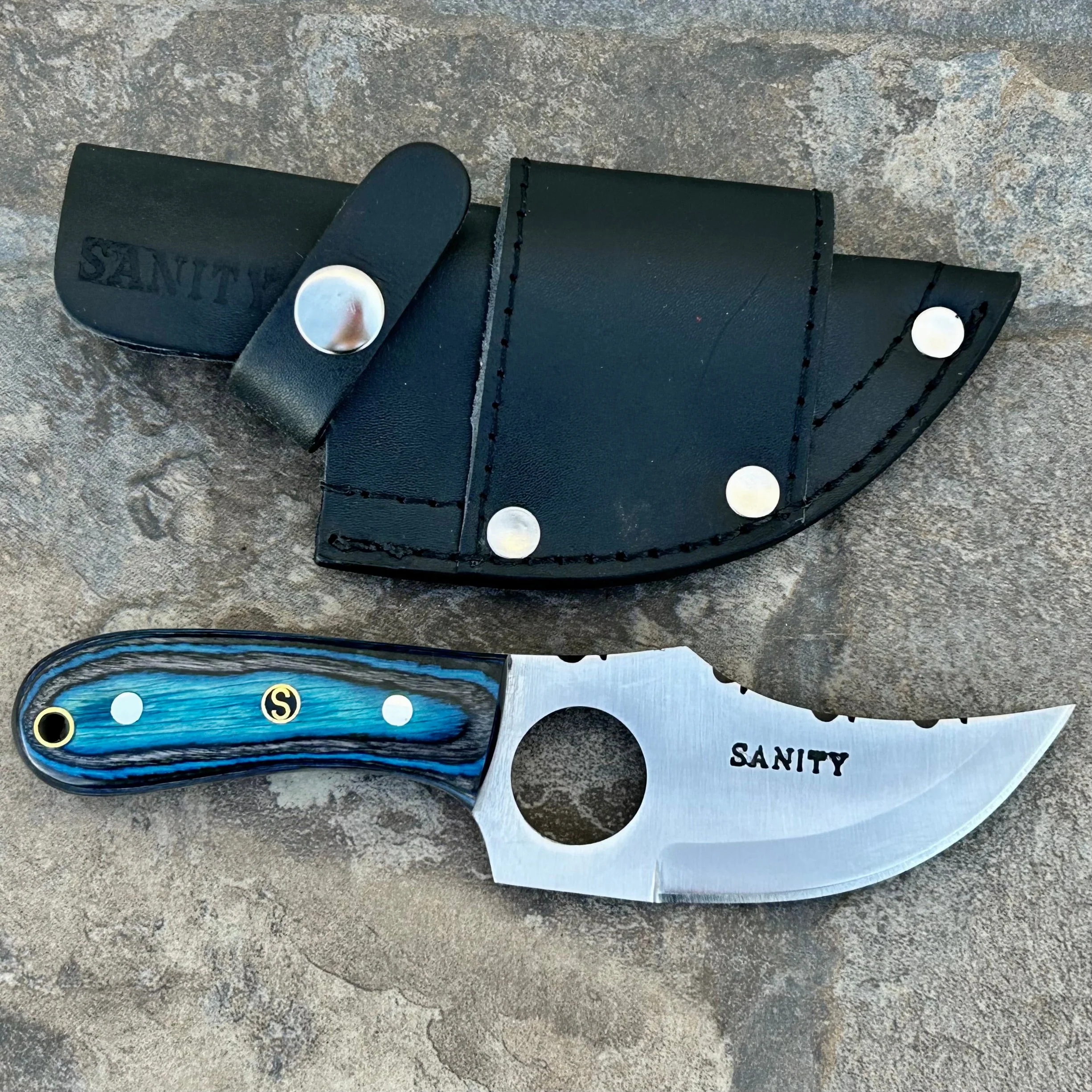 7” Jesse James -  Blue & Black Wood - D2 Steel - Horizontal & Vertical Carry - JJ005 - Image 7