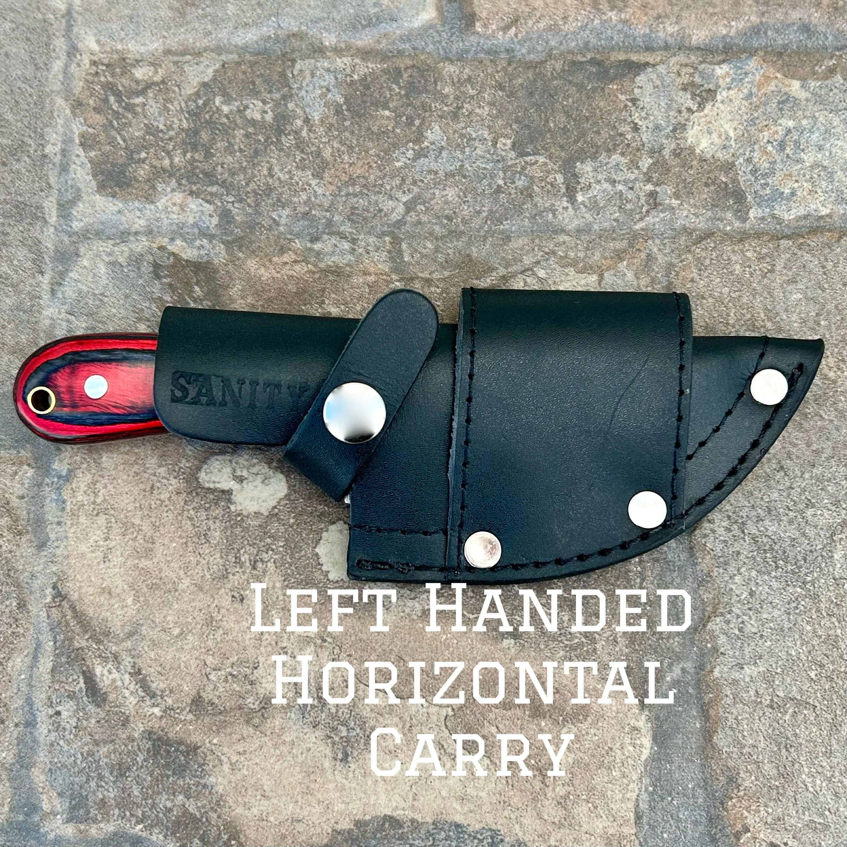 7” Jesse James - Red & Black Wood - D2 Steel - Horizontal & Vertical Carry - JJ013 - Image 4