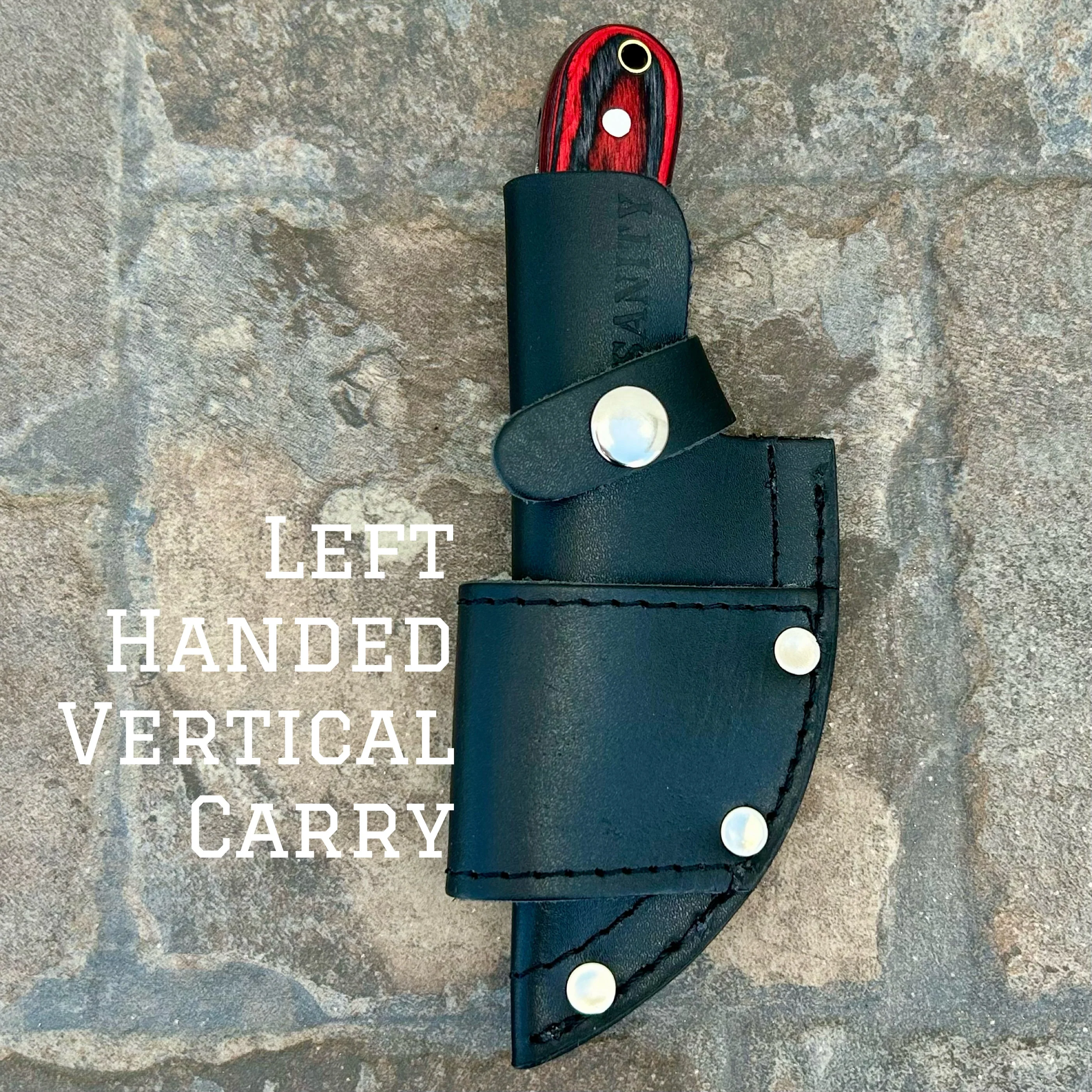 7” Jesse James - Red & Black Wood - D2 Steel - Horizontal & Vertical Carry - JJ013 - Image 6
