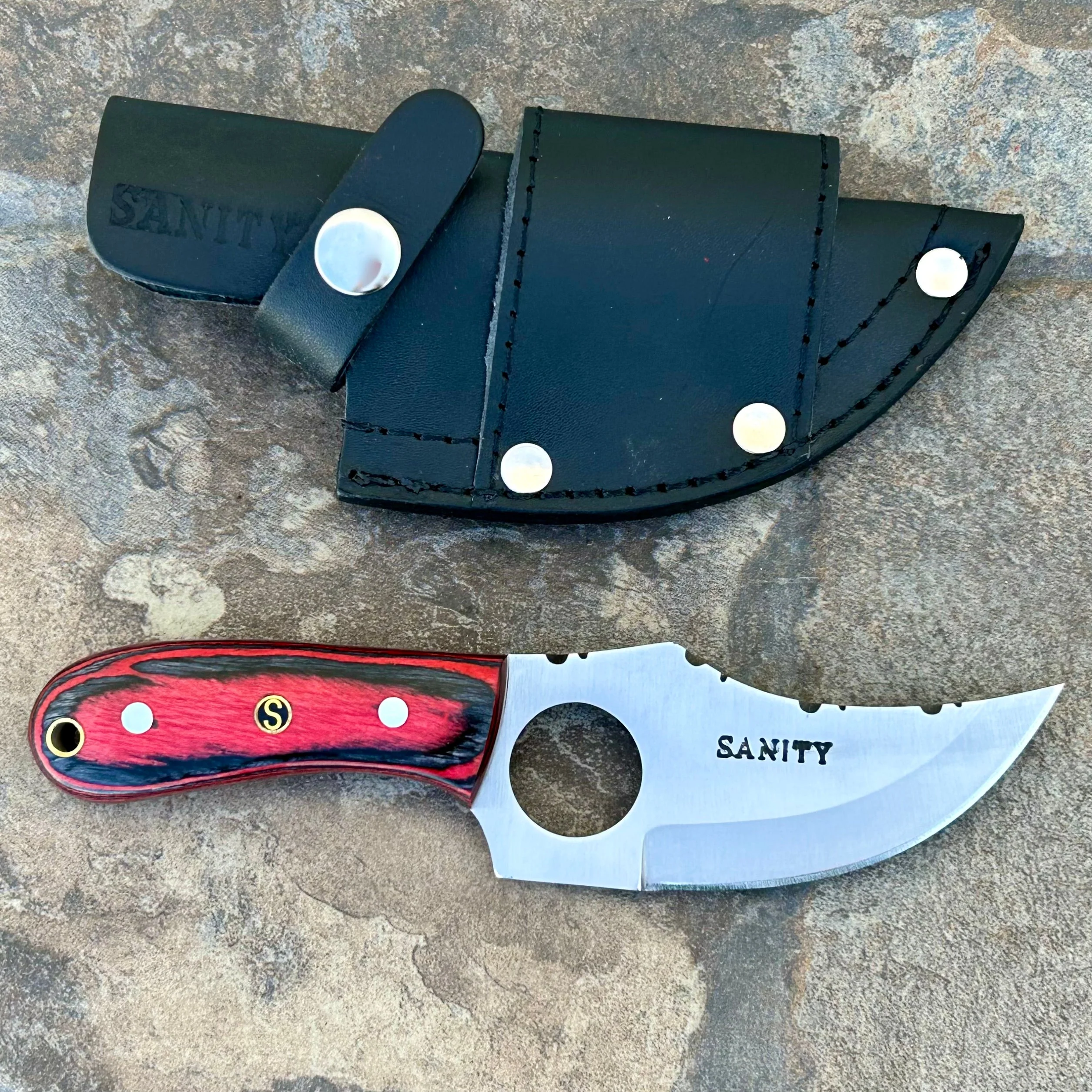 7” Jesse James - Red & Black Wood - D2 Steel - Horizontal & Vertical Carry - JJ013 - Image 7