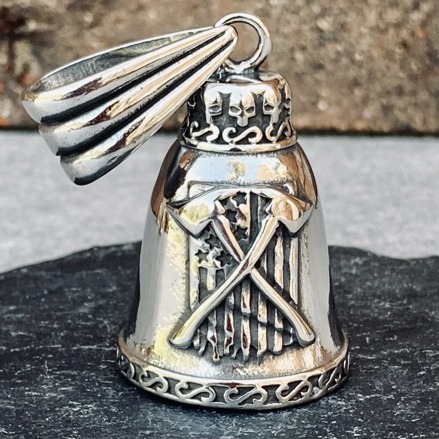 Guardian - Gremlin Bell - Double Axe American Flag - Fire Fighter - GB20 - Image 3