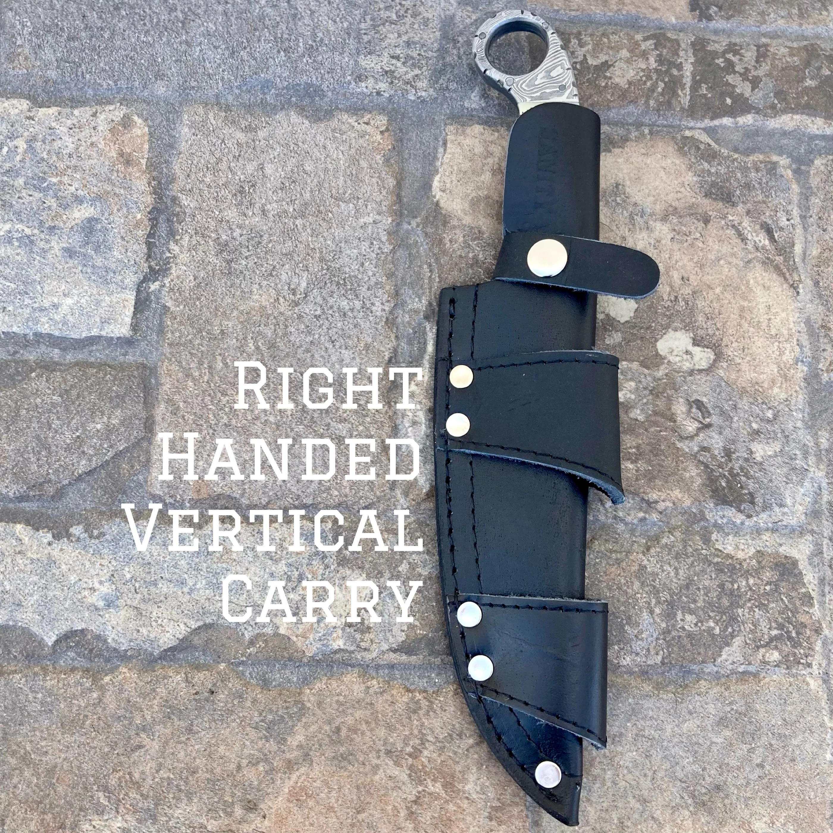 11” Al Capone - Buffalo Horn - Damascus - Horizontal & Vertical Carry - AC21 - Image 5