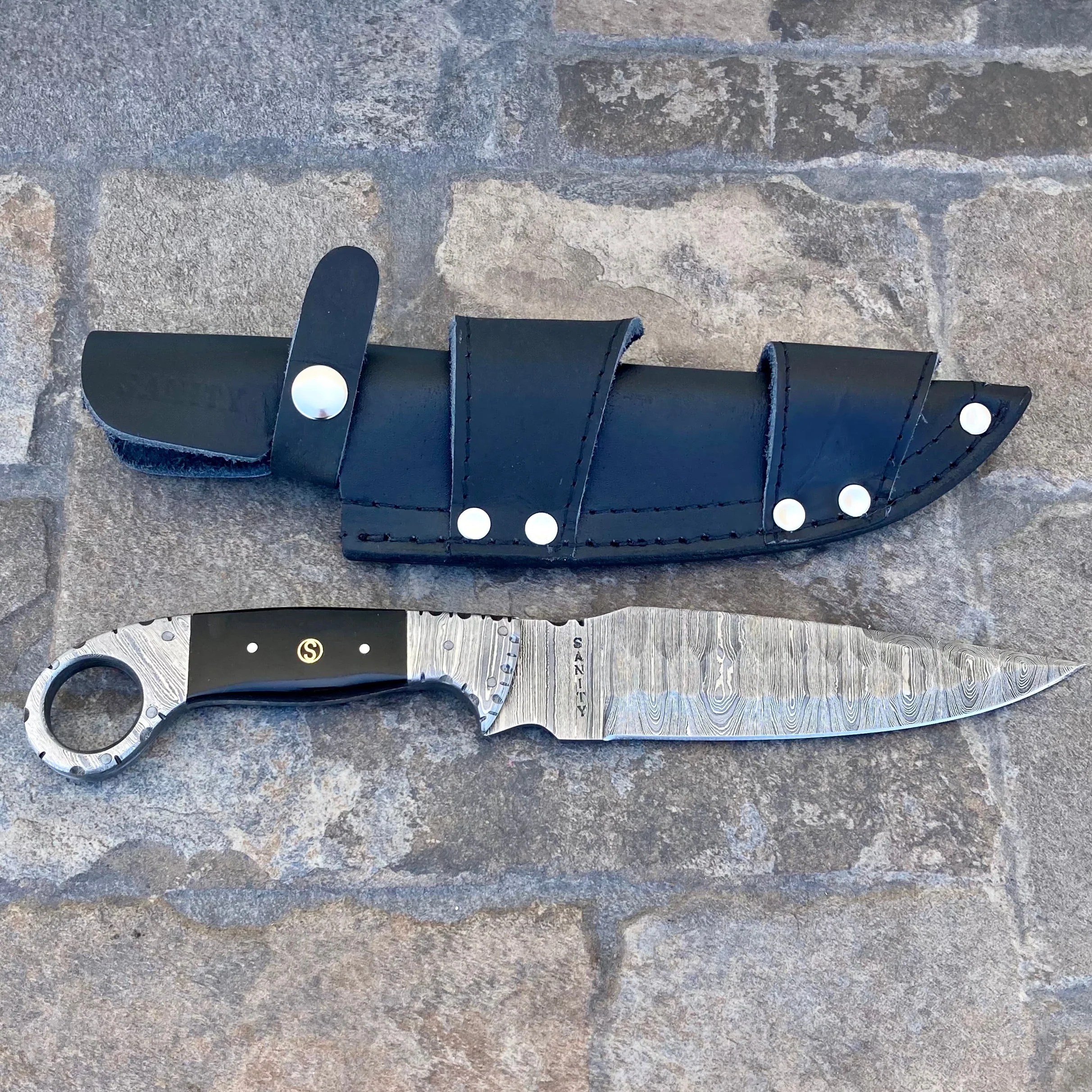 11” Al Capone - Buffalo Horn - Damascus - Horizontal & Vertical Carry - AC21 - Image 7